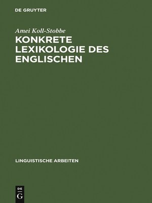 cover image of Konkrete Lexikologie des Englischen